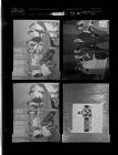 Committee board; Television Ad; Group of people standing and looking at paper (4 Negatives), April 3-5, 1958 [Sleeve 11, Folder d, Box 14]